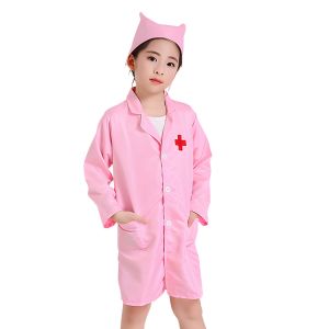 Kids Costumes to Hire - Pink Doctors Coat & Headpce - 130cm